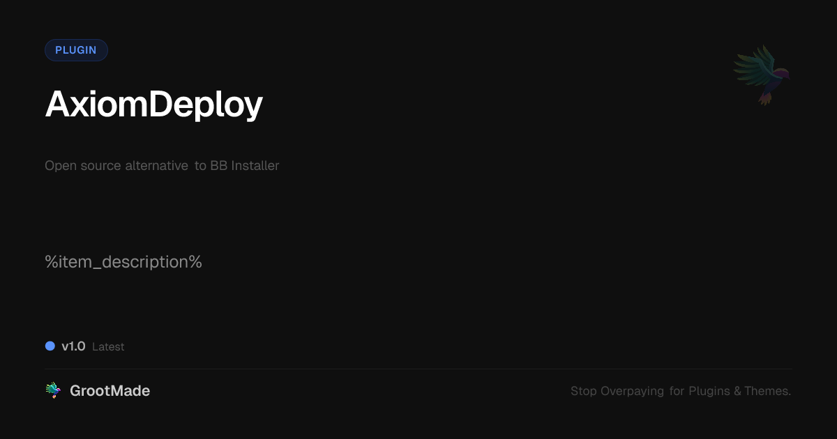 Preview of AxiomDeploy
