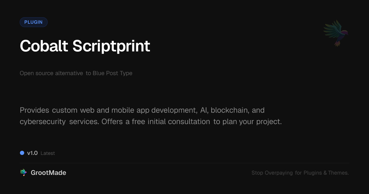 Preview of Cobalt Scriptprint