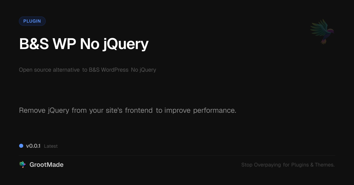 Preview of B&S WP No jQuery