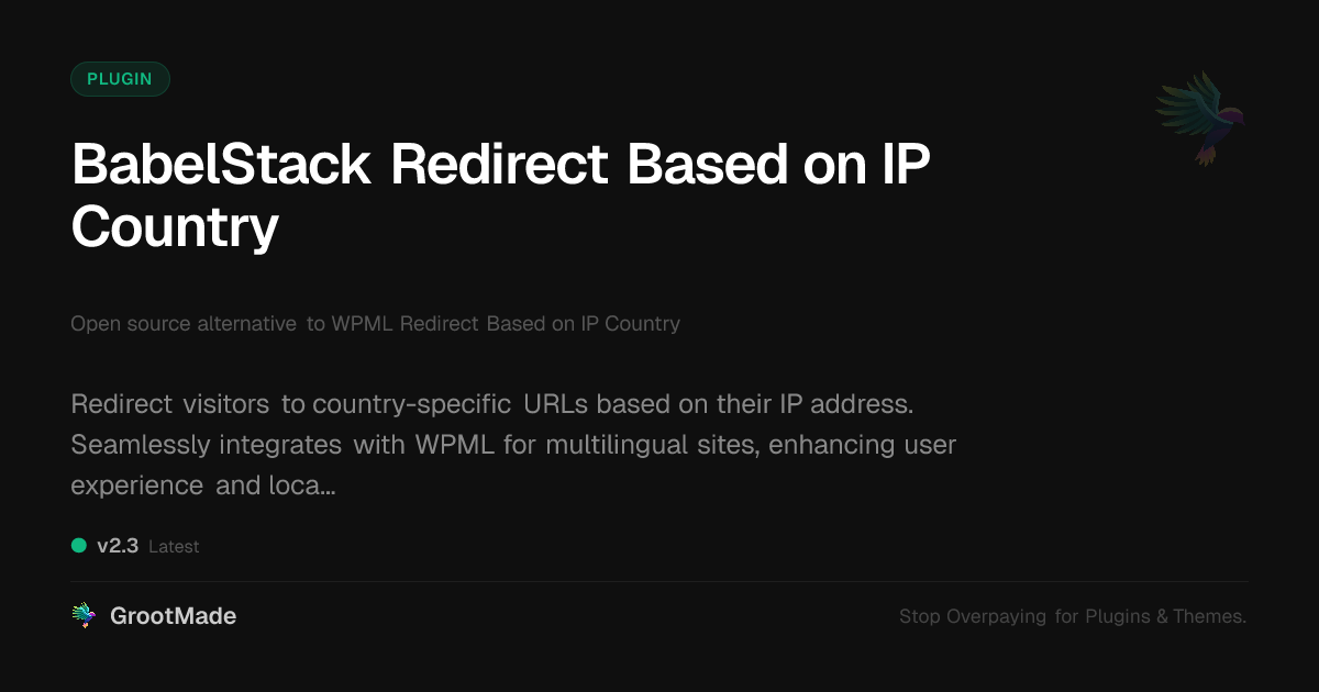 Preview of BabelStack Redirect Based on IP Country