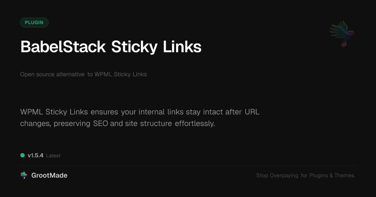 Preview of BabelStack Sticky Links