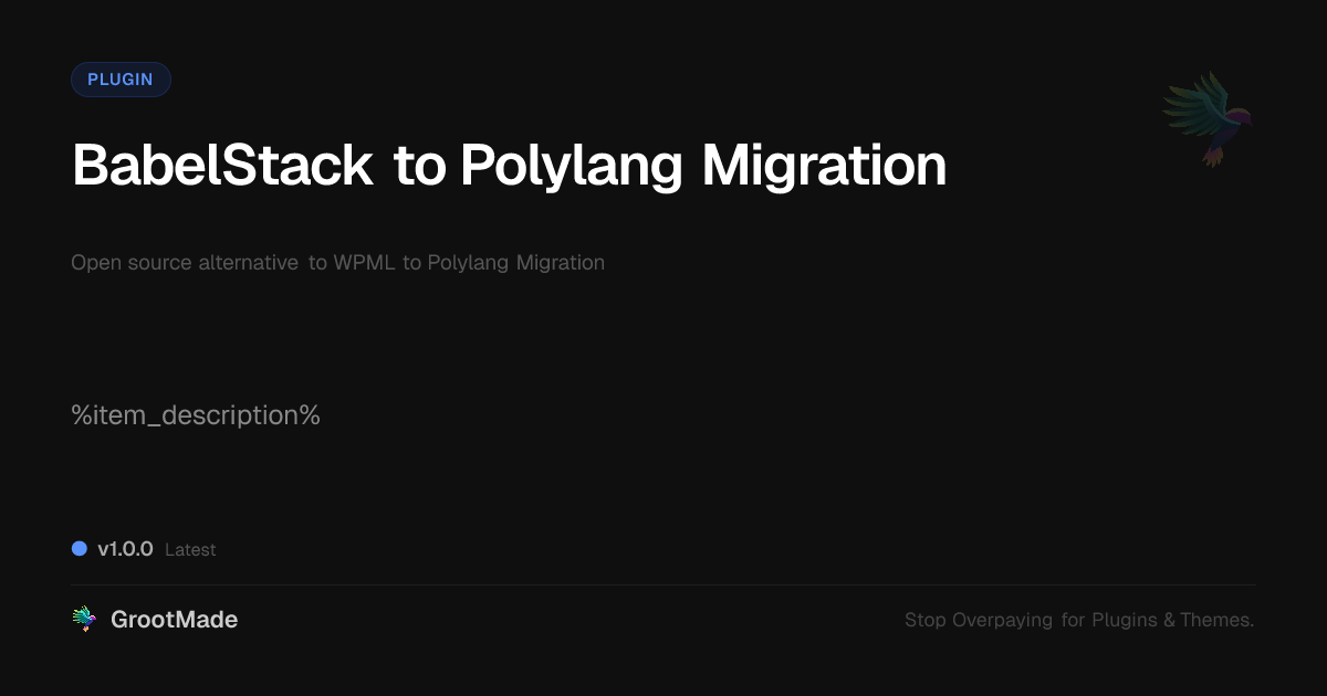 Preview of BabelStack to Polylang Migration