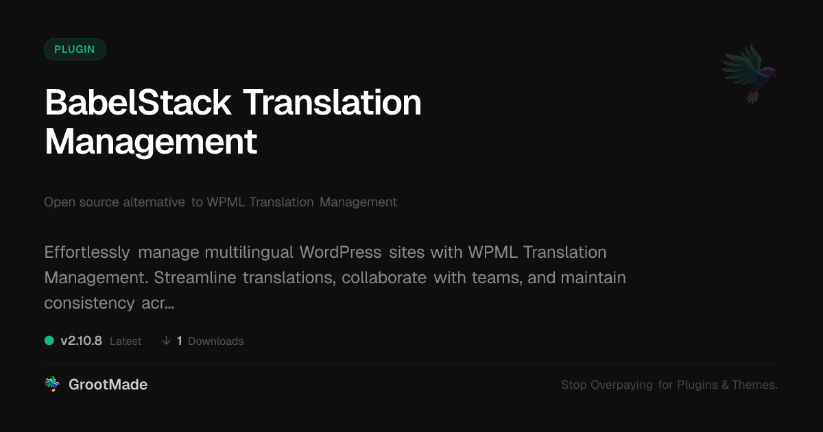 Preview of BabelStack Translation Management