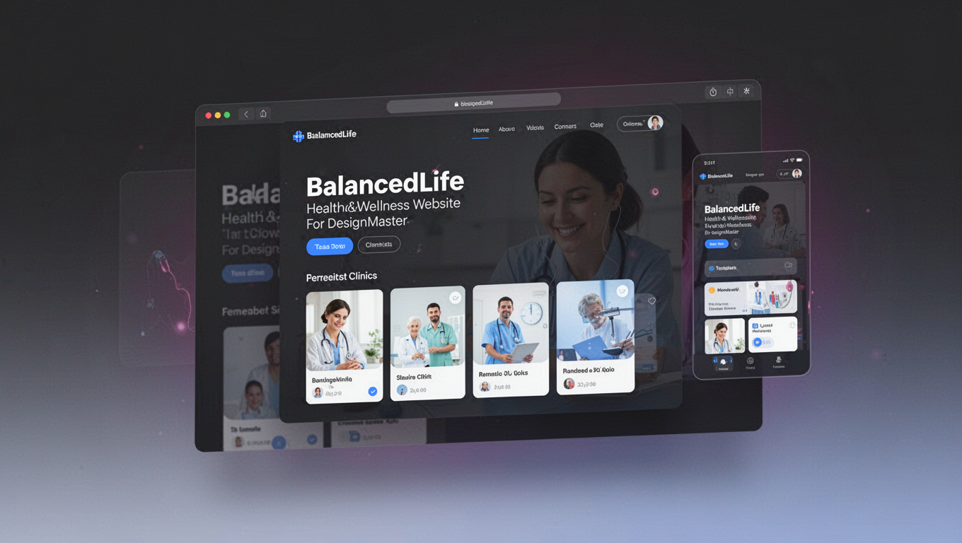 Preview of BalancedLife - Health & Wellness Website Template For DesignMaster