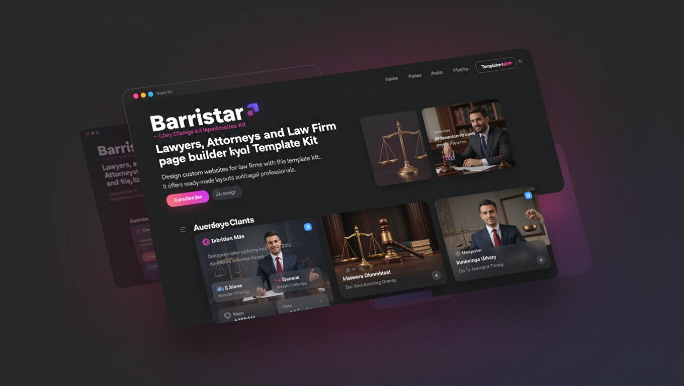 Preview of Barristar – Lawyers, Attorneys and Law Firm Elementor Template Kit