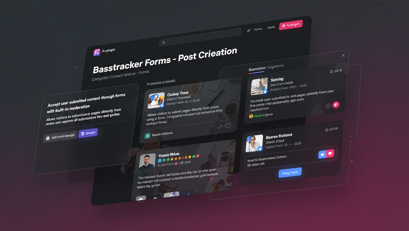 Preview of Basstracker Forms - Post Creation