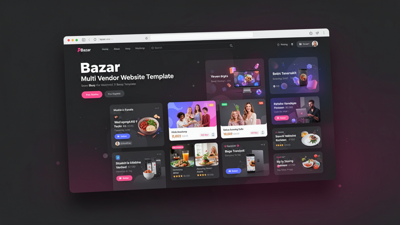 Preview of Bazar - Multi Vendor Website Template
