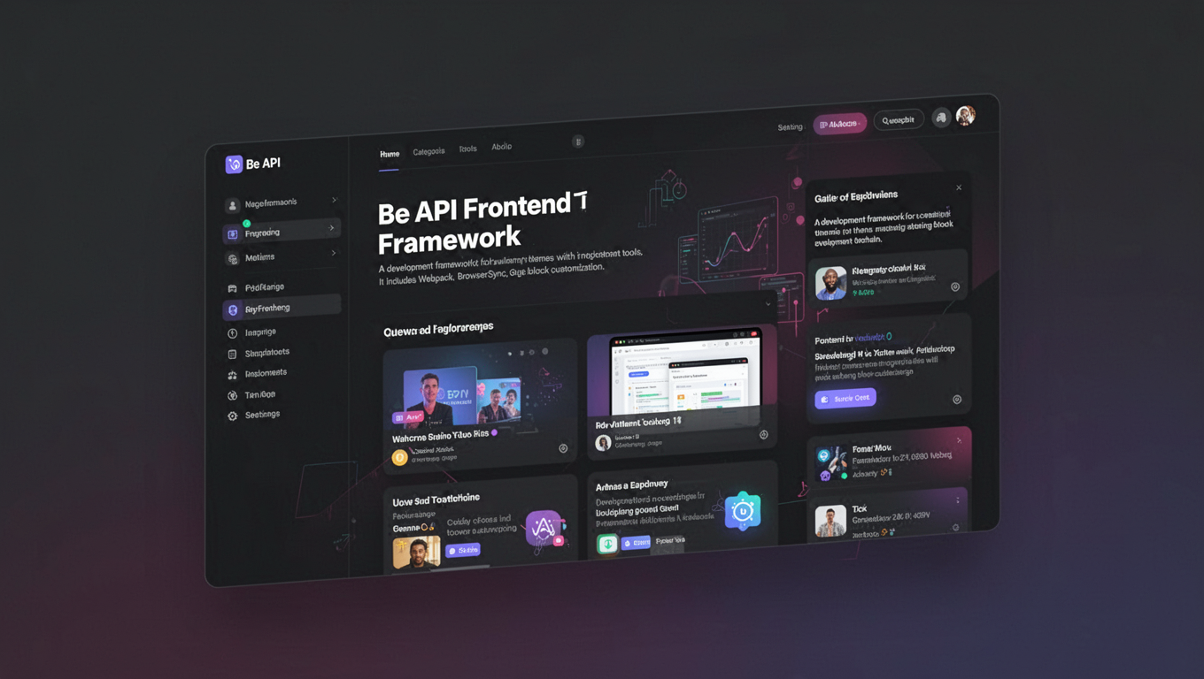 Preview of Be API Frontend Framework