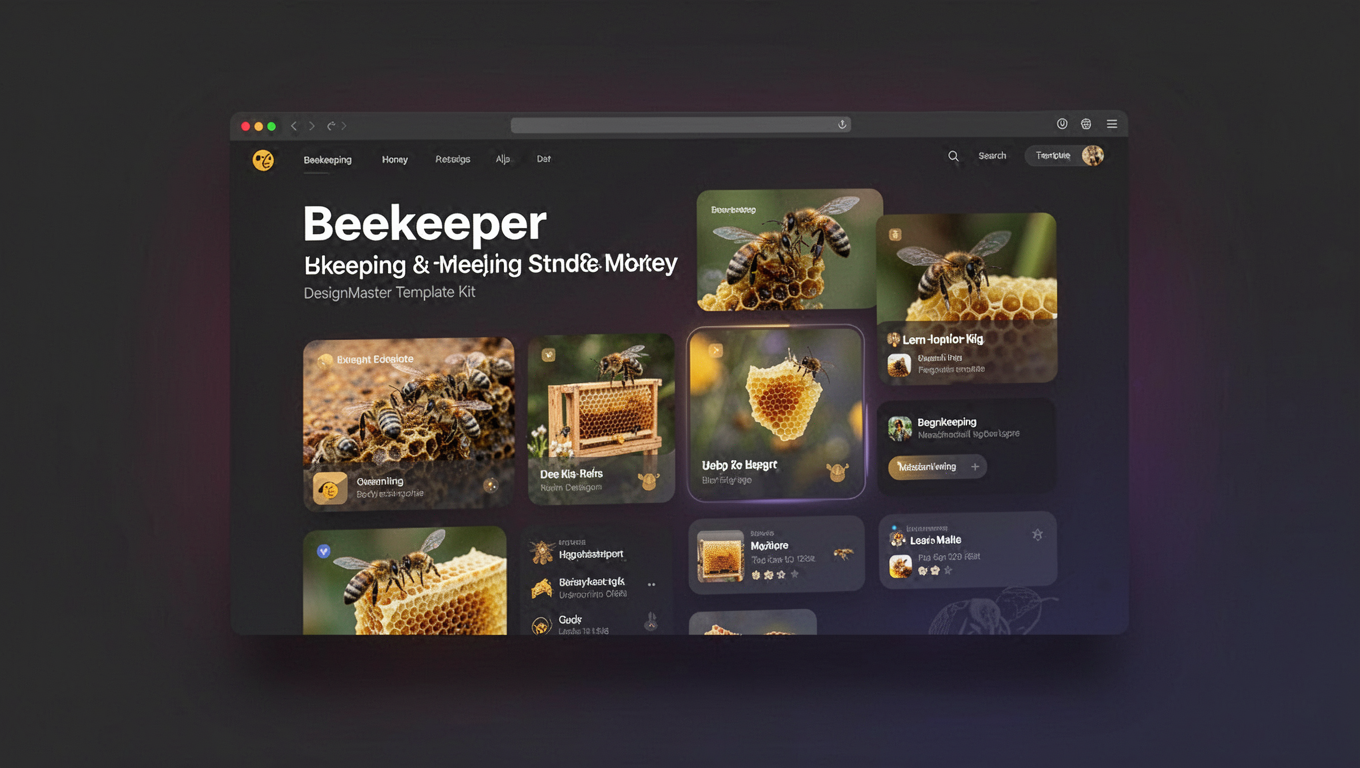 Preview of Beekeeper - Beekeeping & Honey DesignMaster Template Kit