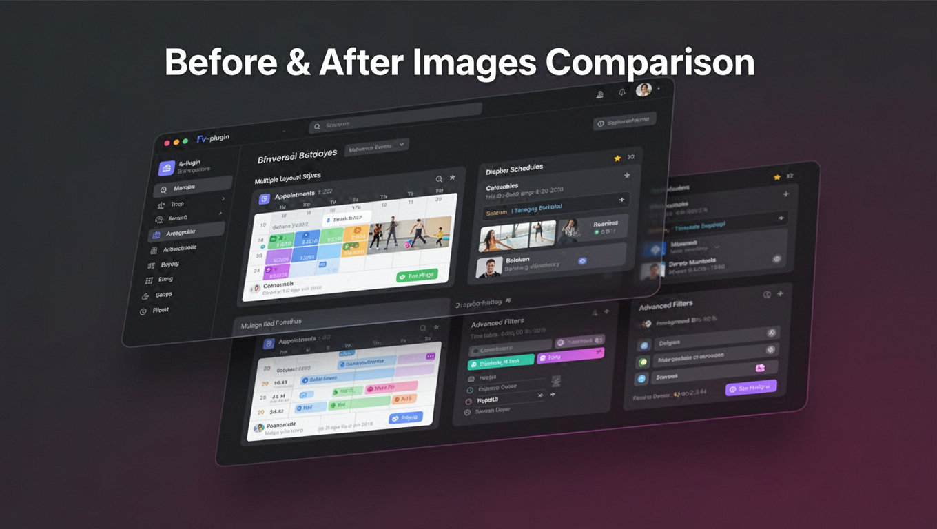 Preview of Before & After Images Comparison