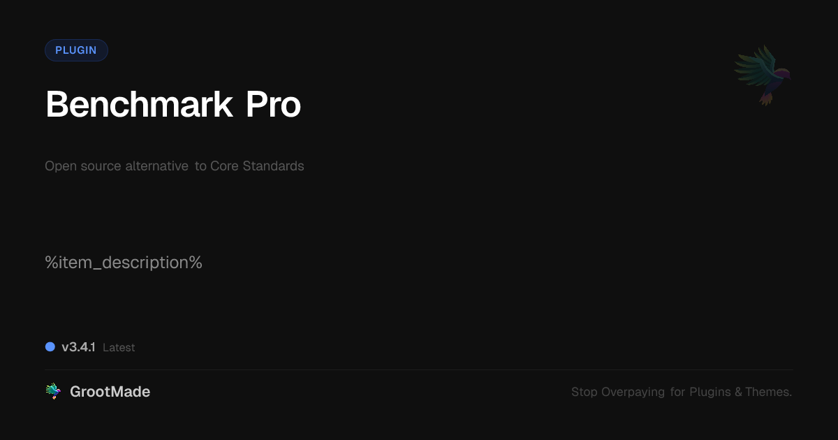 Preview of Benchmark Pro