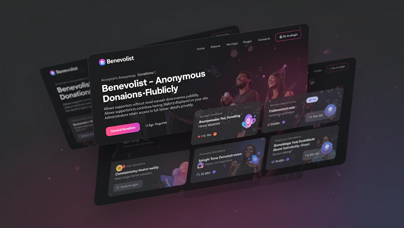 Preview of Benevolist - Anonymous Donations