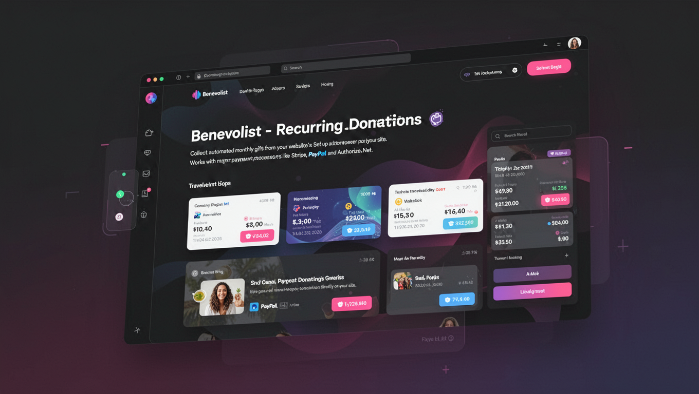 Preview of Benevolist - Recurring Donations