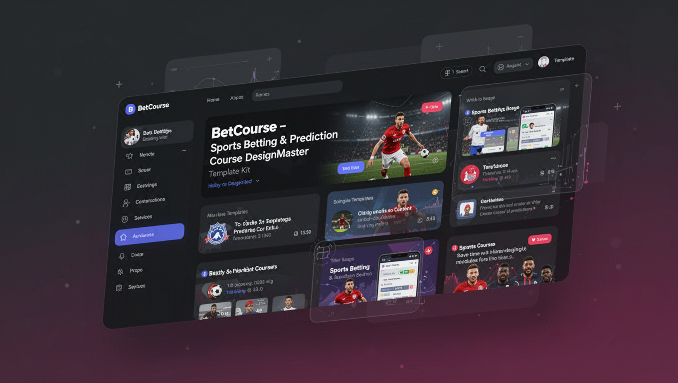 Preview of BetCourse - Sports Betting & Prediction Course DesignMaster Template Kit