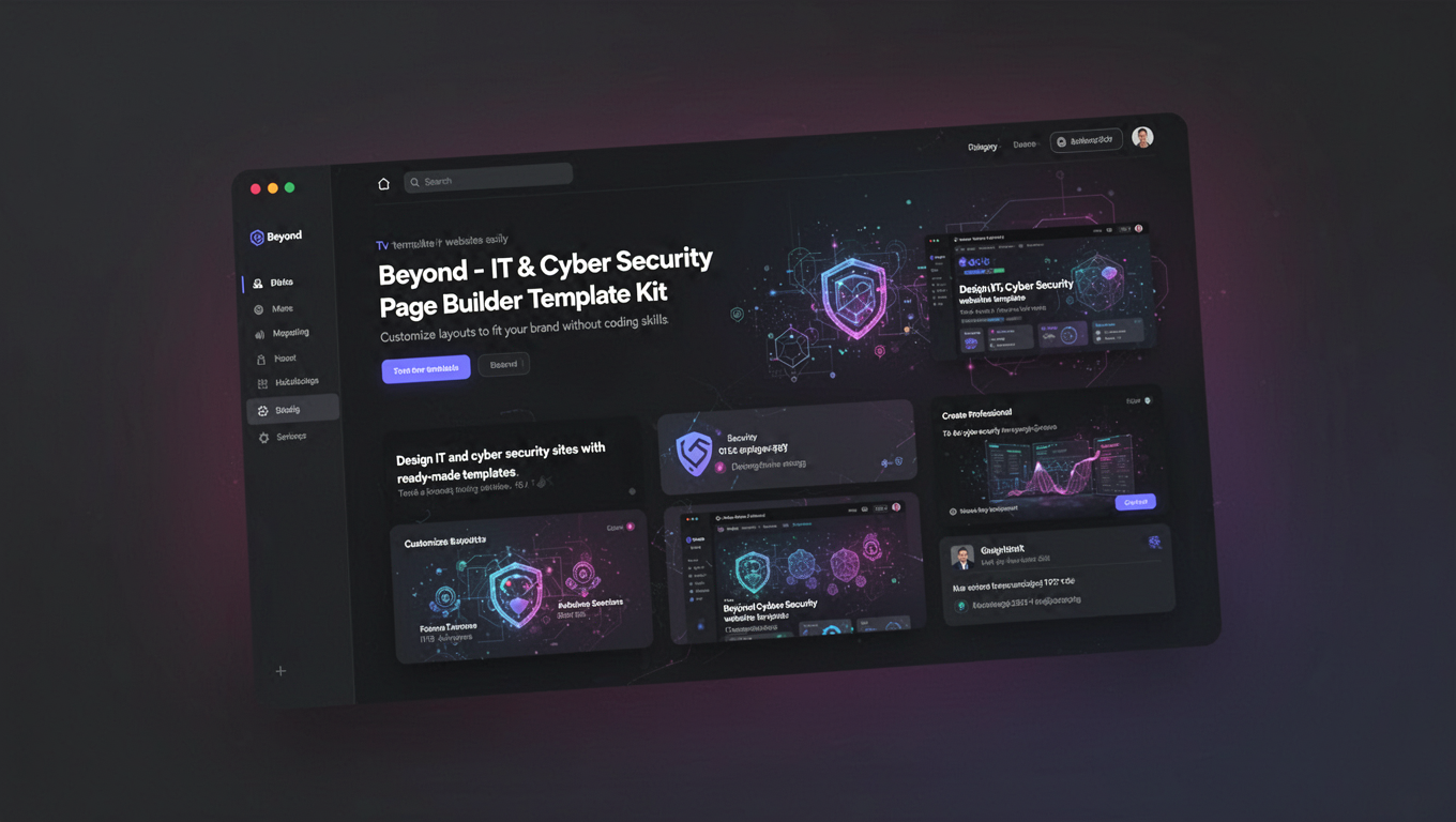 Preview of Beyond - IT & Cyber Security Elementor Template Kit