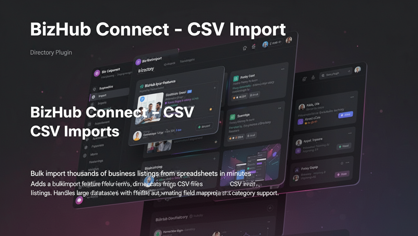 Preview of BizHub Connect - CSV Import
