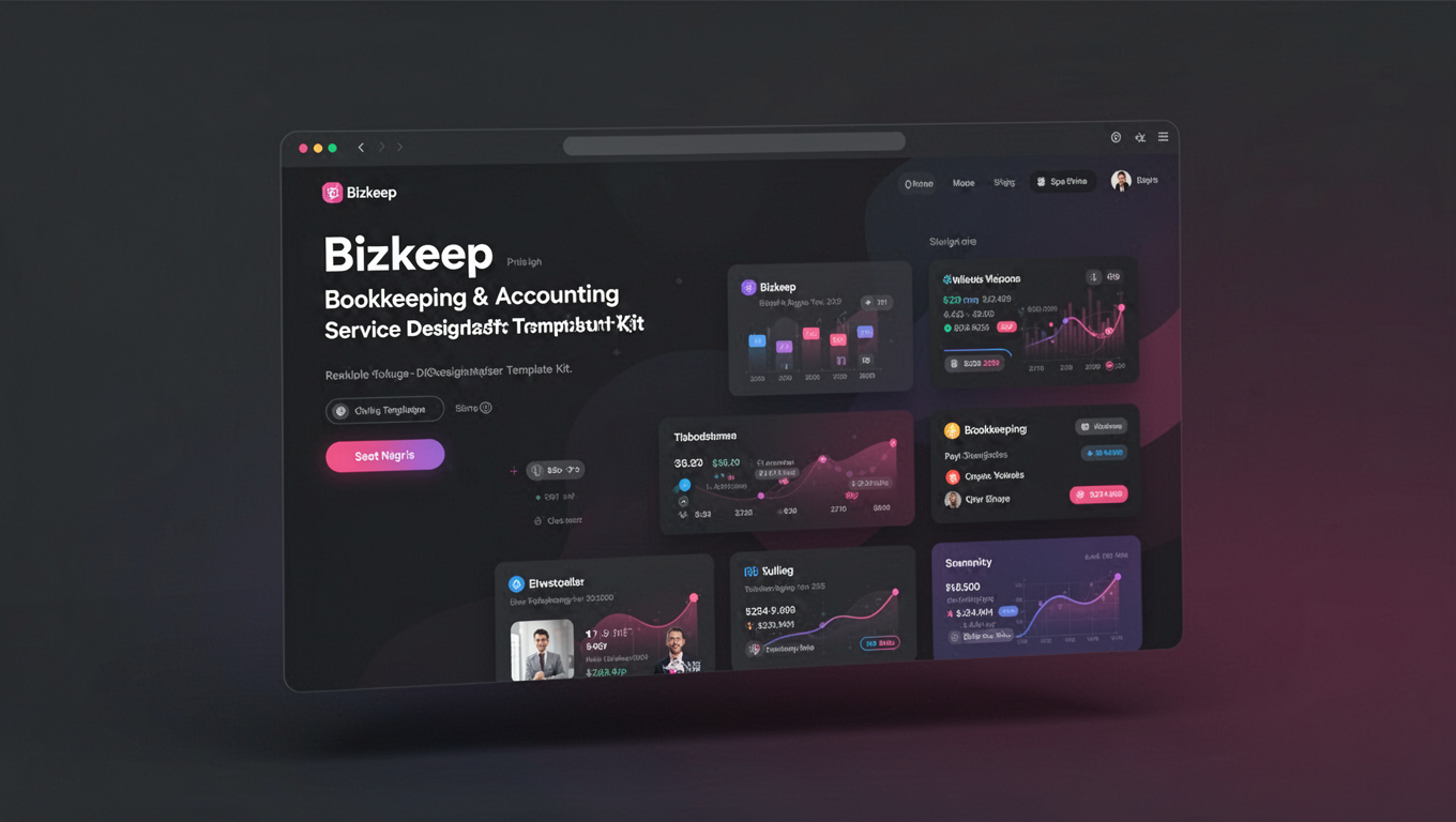 Preview of Bizkeep - Bookkeeping & Accounting Service DesignMaster Template Kit