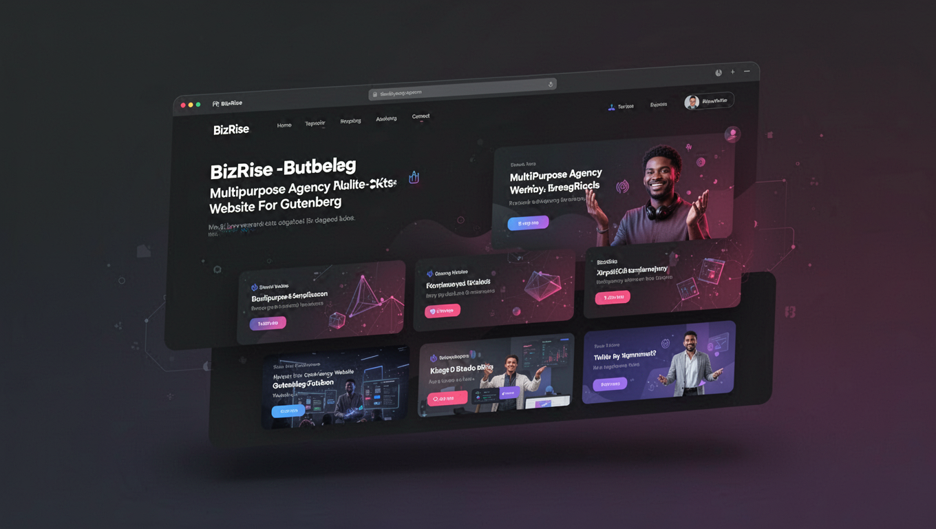 Preview of BizRise - Multipurpose Agency Website For Gutenberg