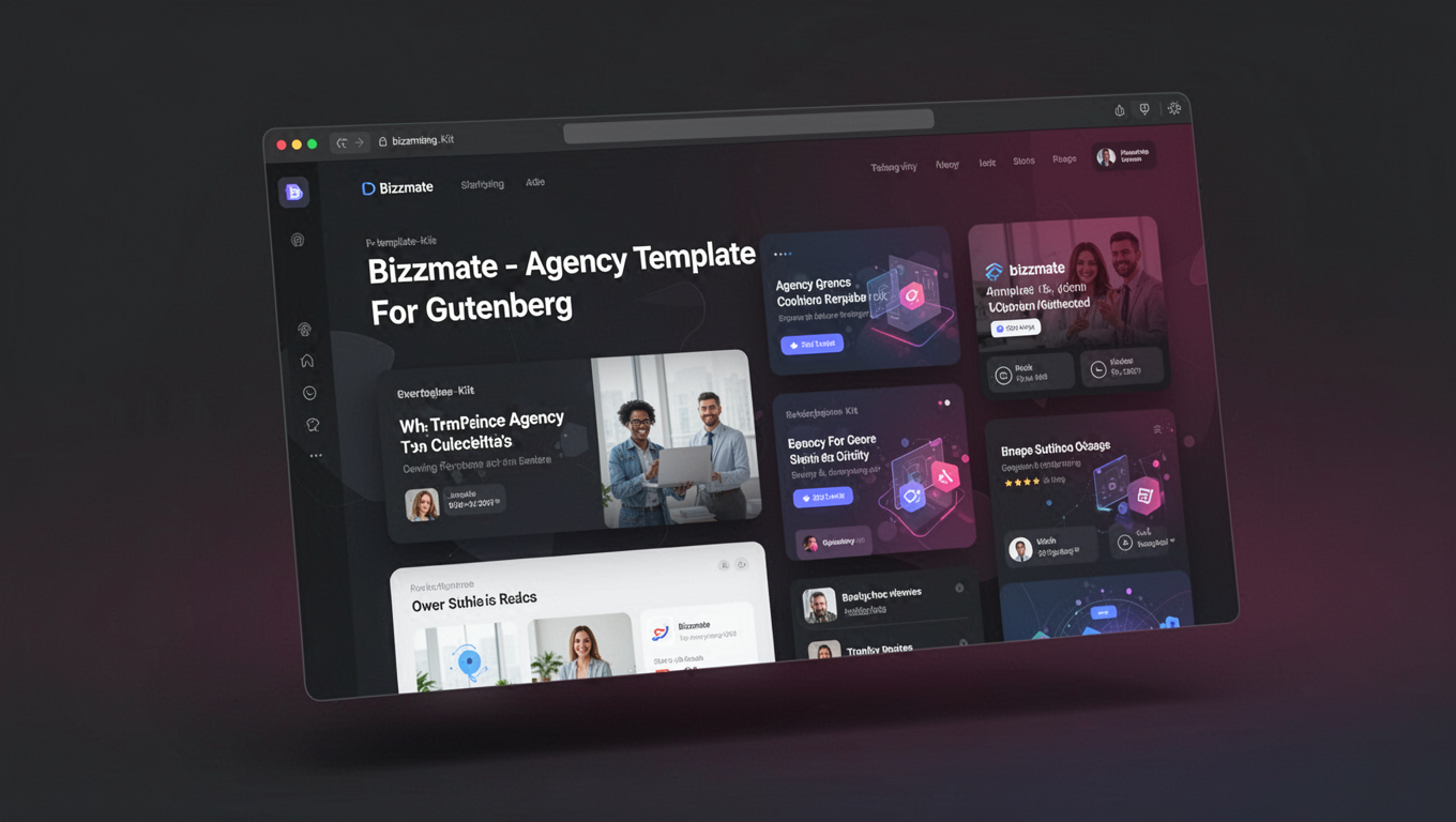 Preview of Bizzmate - Agency Template For Gutenberg