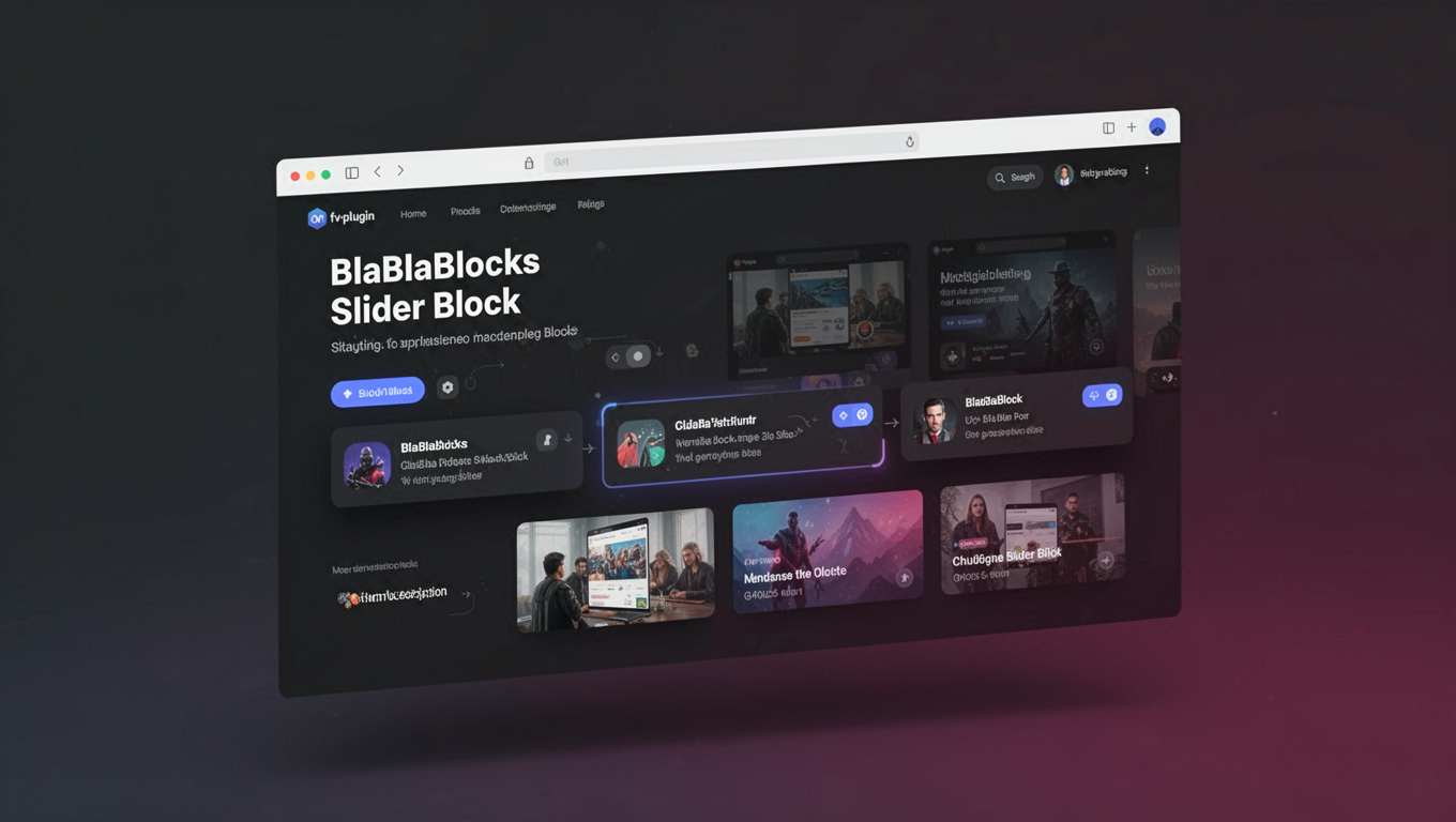 Preview of BlaBlaBlocks Slider Block