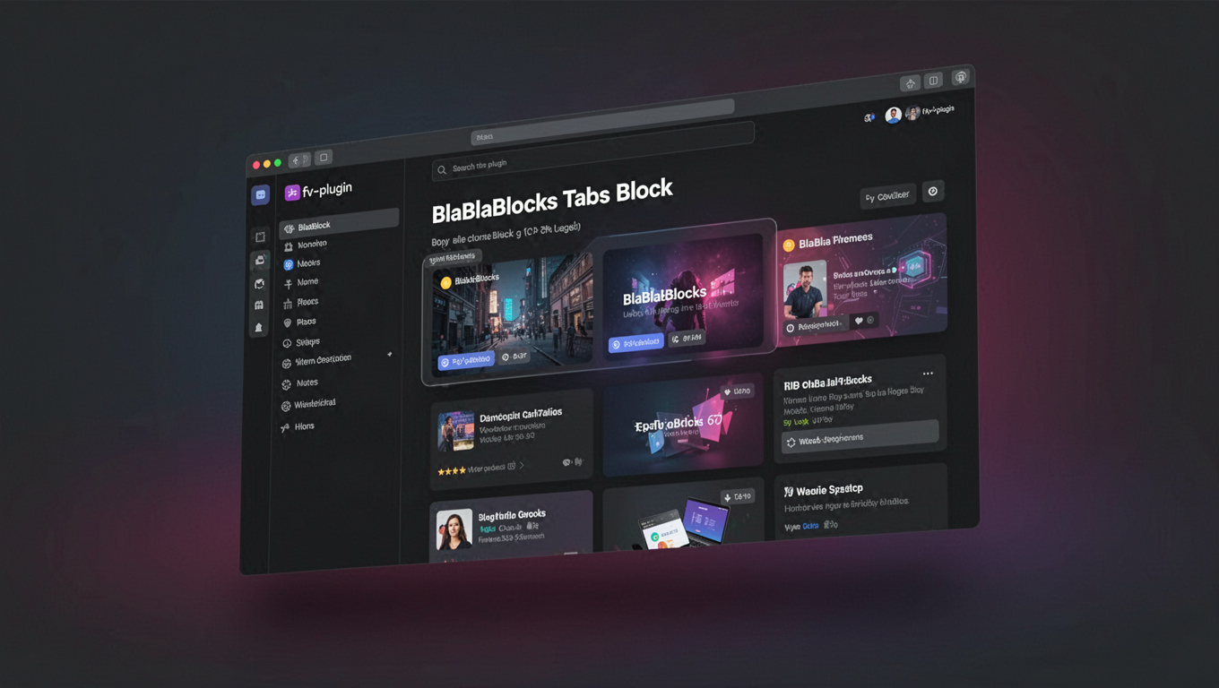 Preview of BlaBlaBlocks Tabs Block