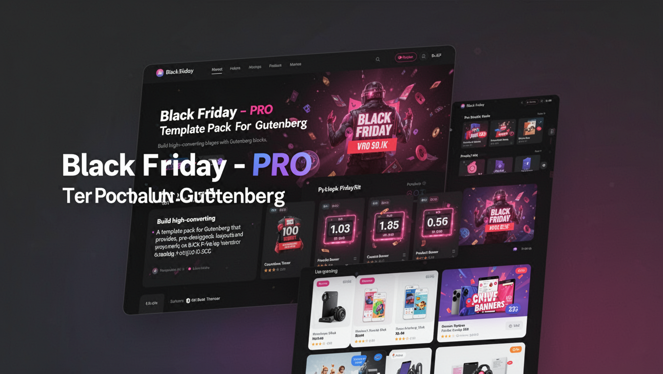Preview of Black Friday - PRO Template Pack For Gutenberg