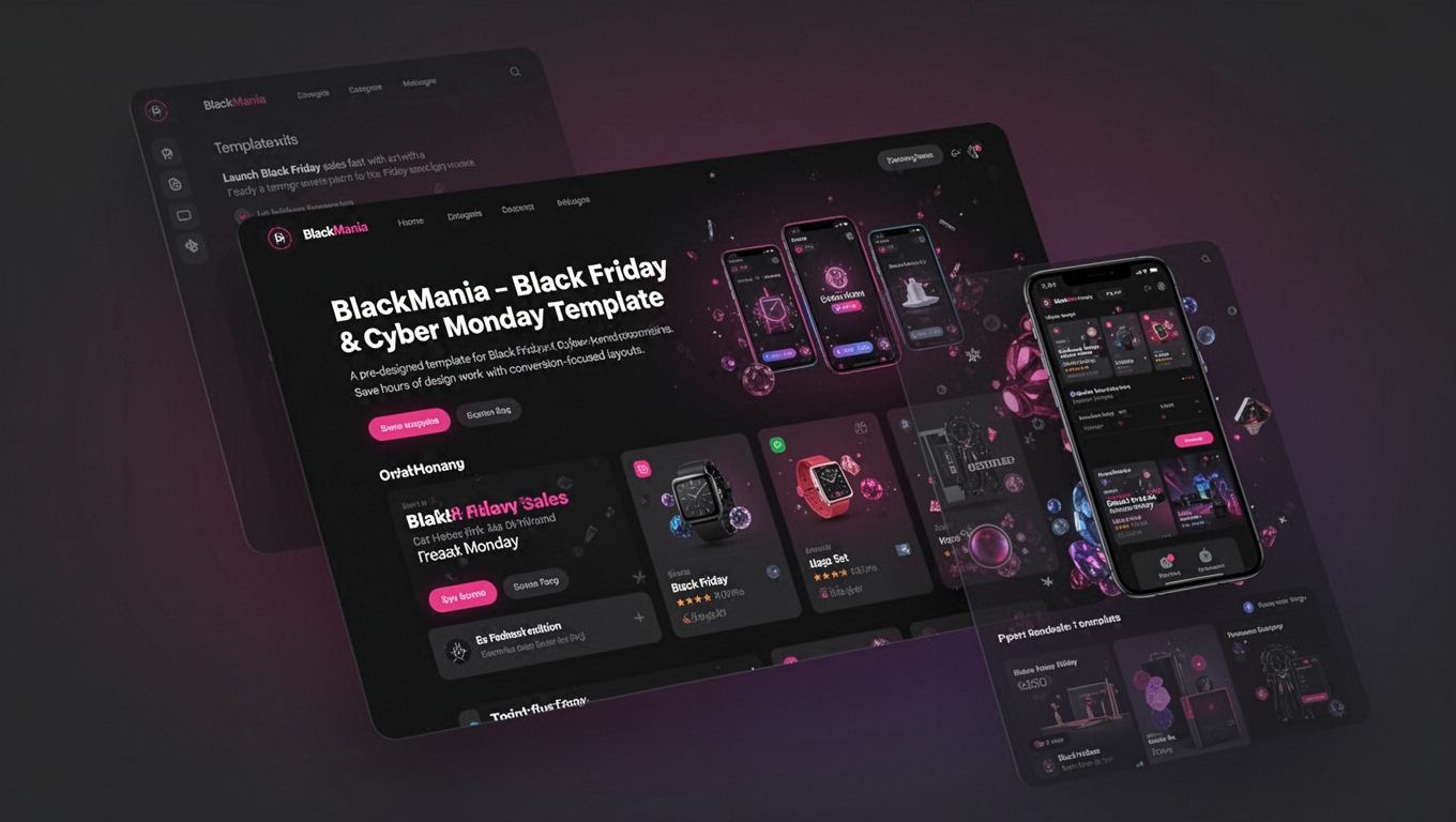 Preview of BlackMania - Black Friday & Cyber Monday Template