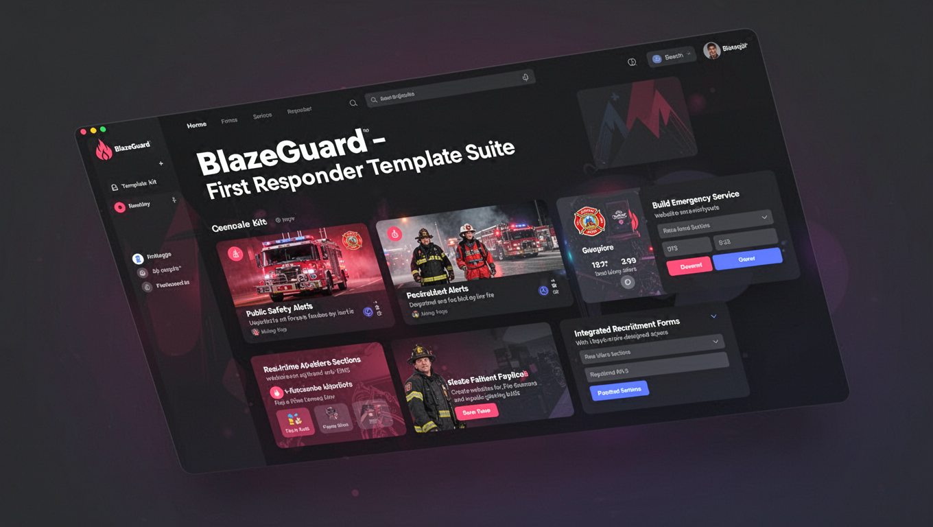 Preview of BlazeGuard - First Responder Template Suite