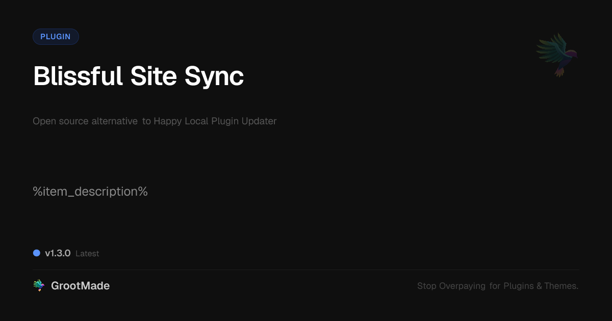 Blissful Site Sync
