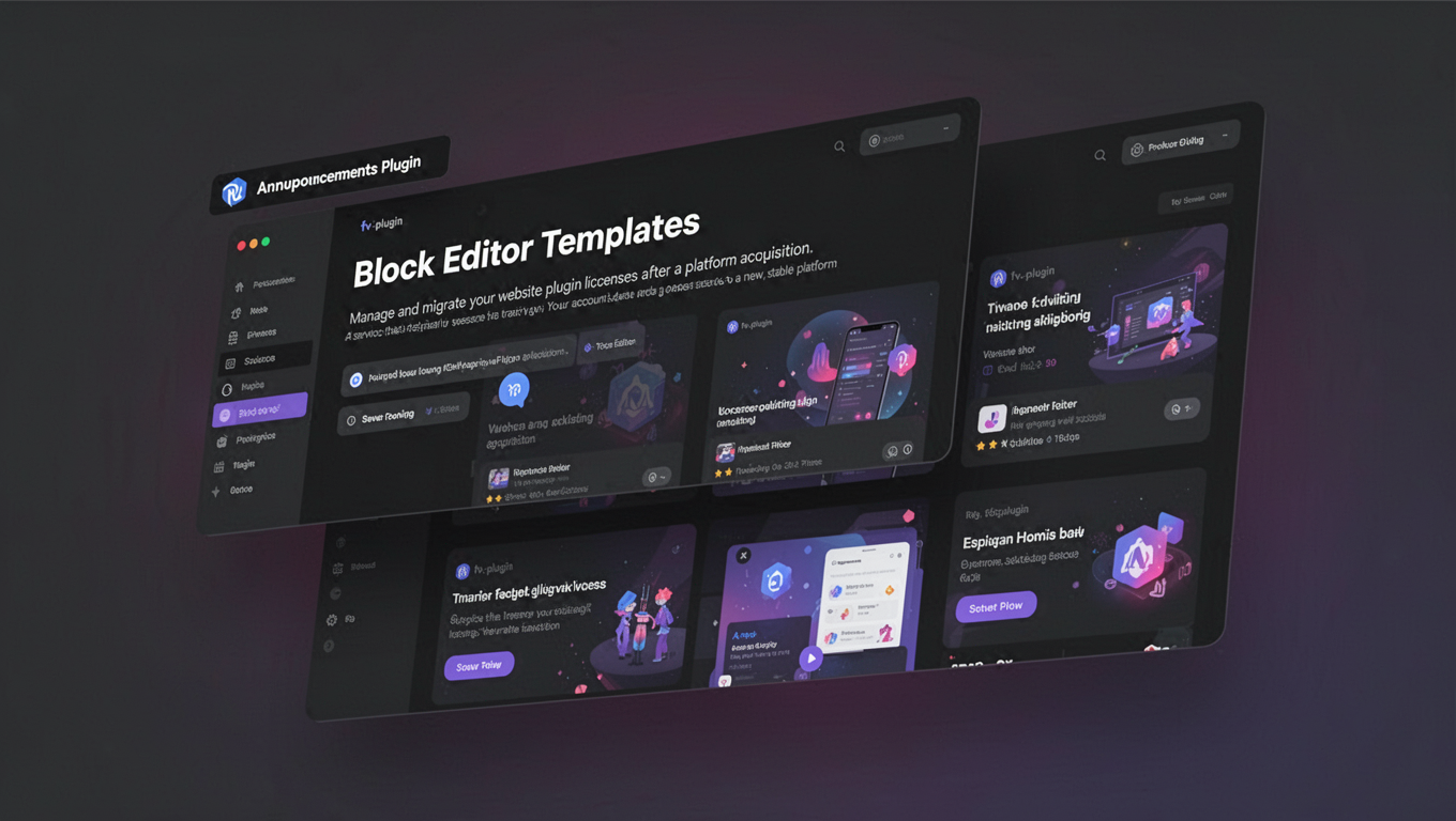 Preview of Block Editor Templates