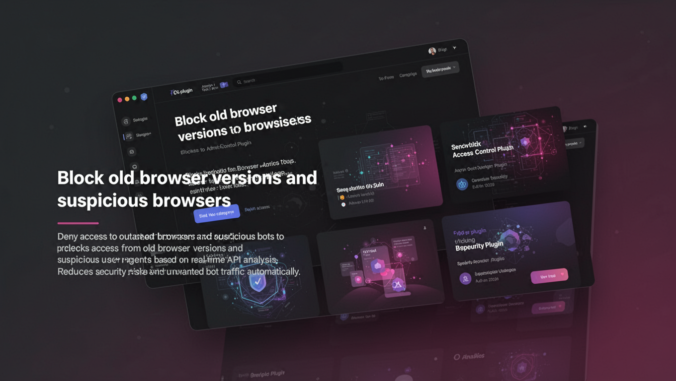 Preview of Block old browser versions and suspicious browsers