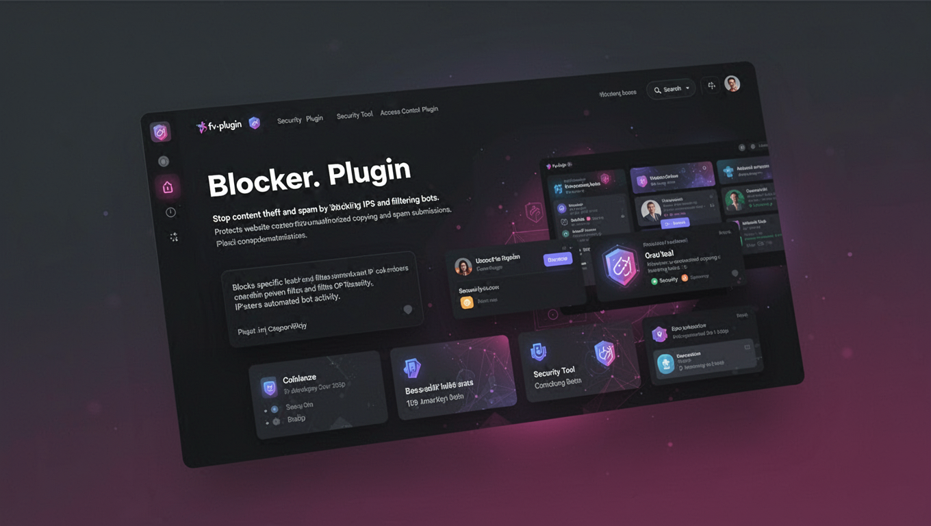 Preview of Blocker. Plugin