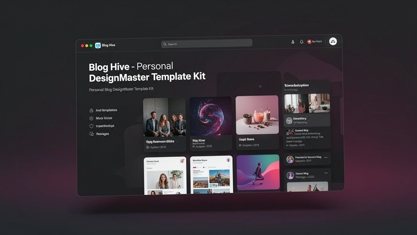 Preview of Blog Hive - Personal Blog DesignMaster Template Kit