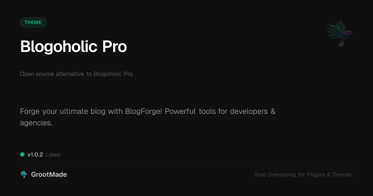 Preview of Blogoholic Pro