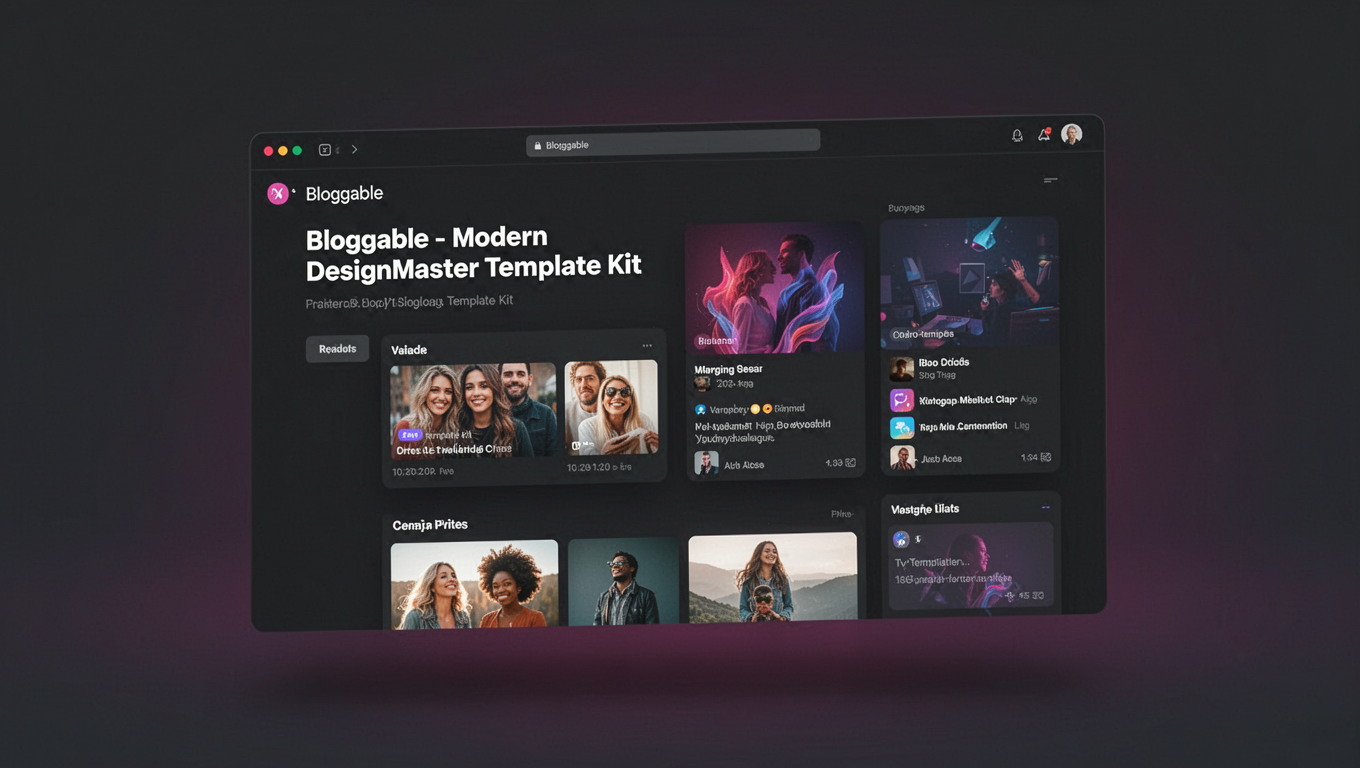 Preview of Bloggable - Modern Blog DesignMaster Template Kit