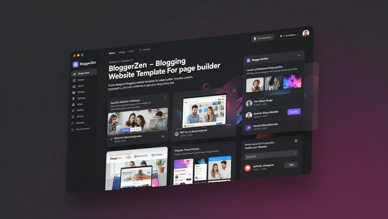 Preview of BloggerZen - Blogging Website Template For Elementor