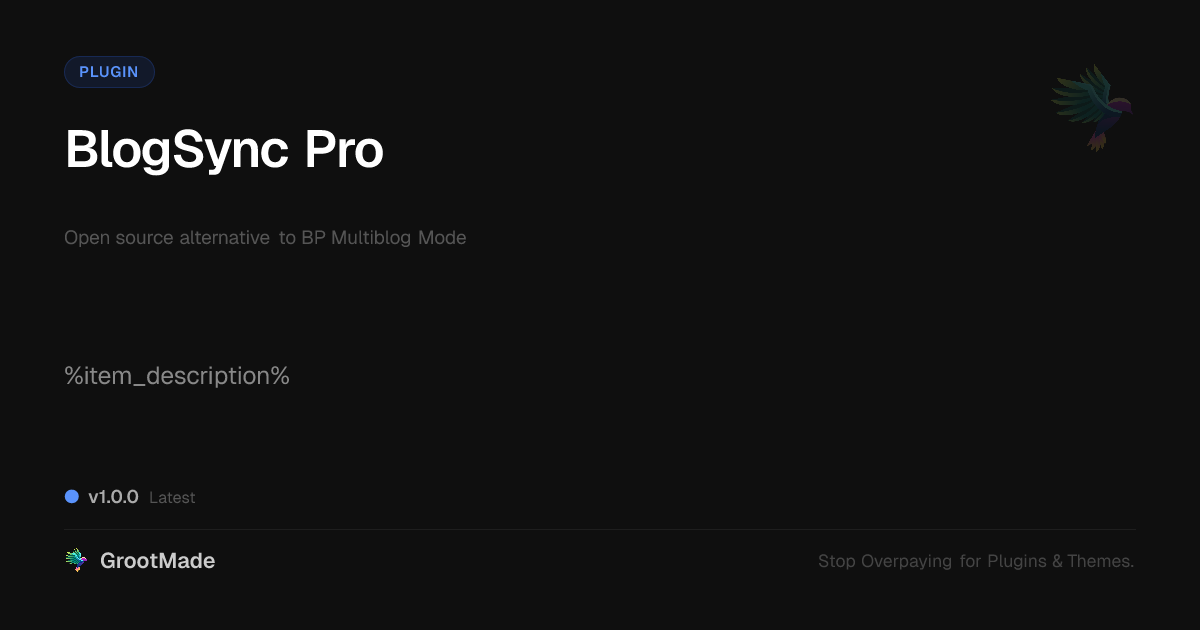 Preview of BlogSync Pro