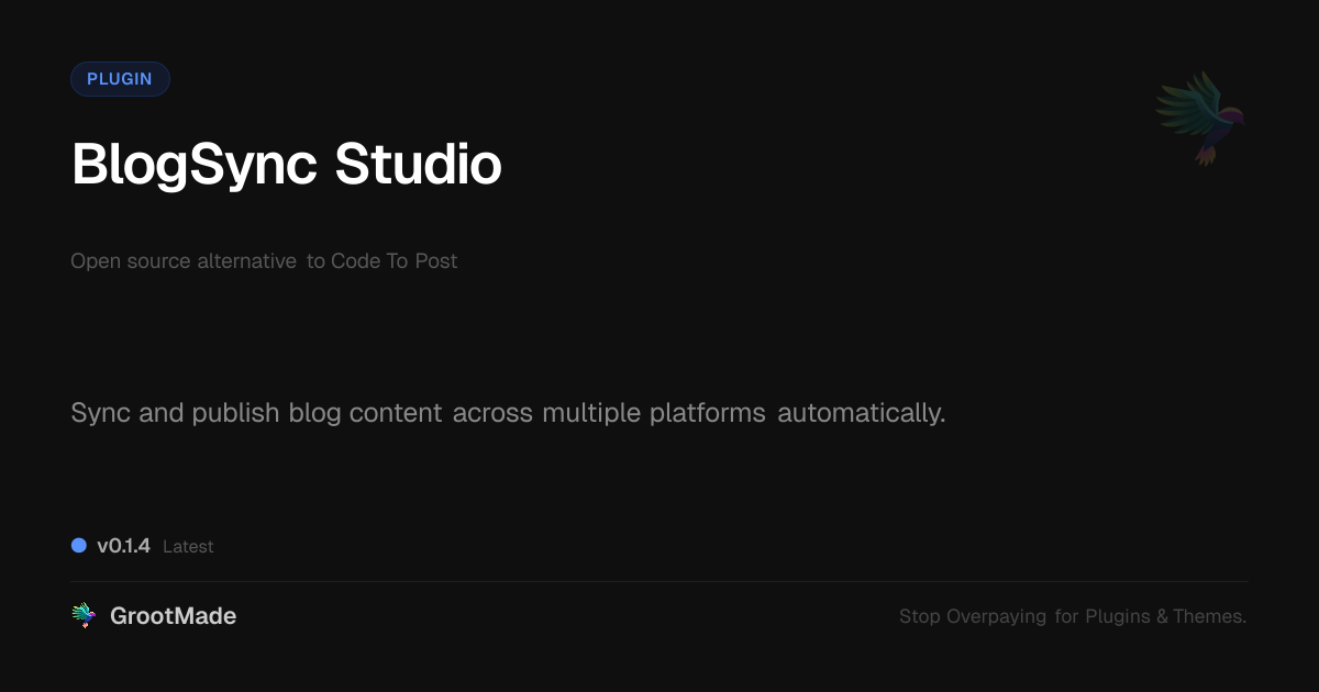 Preview of BlogSync Studio