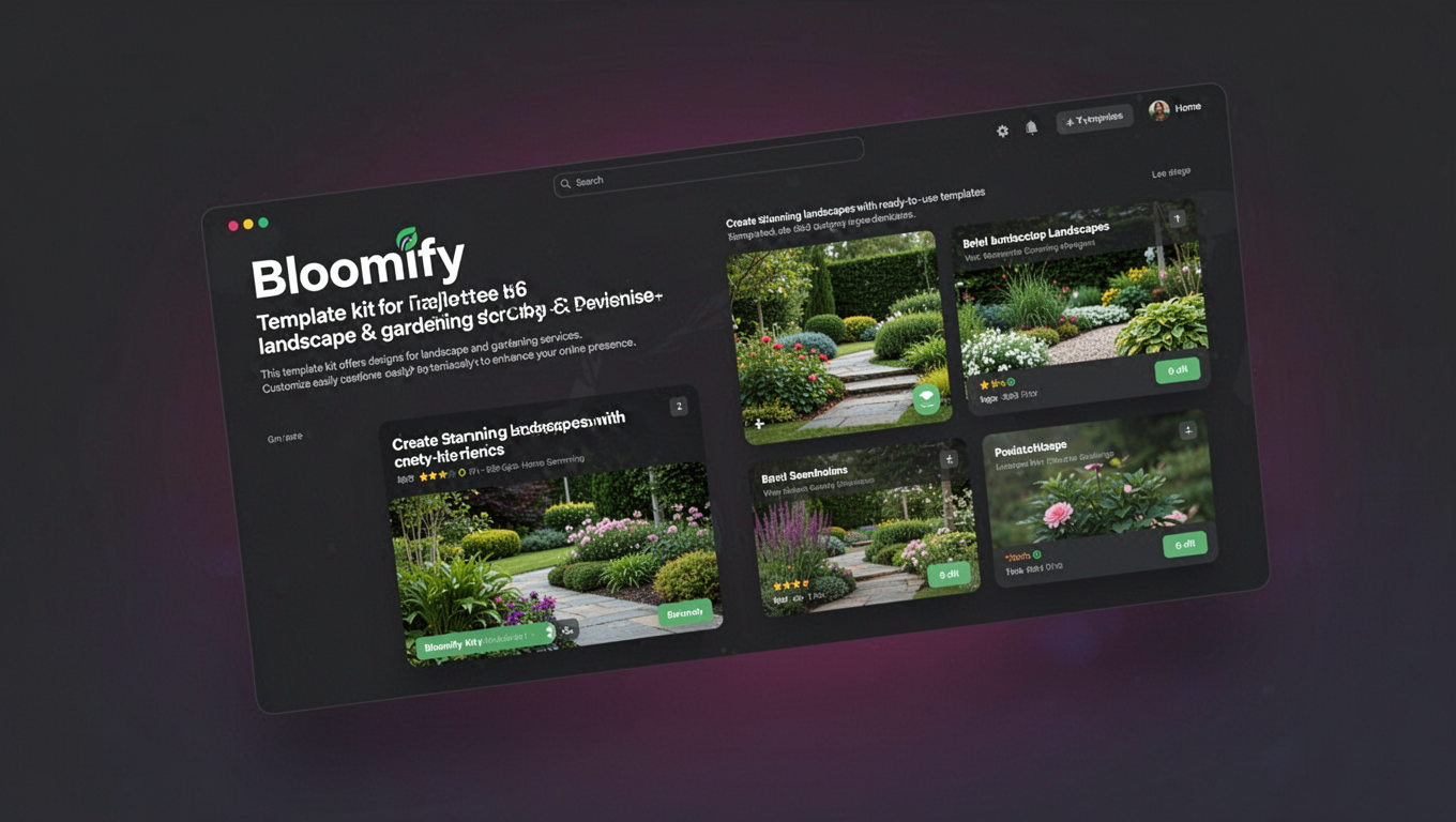 Preview of Bloomify - Template kit for Landscape & Gardening Services