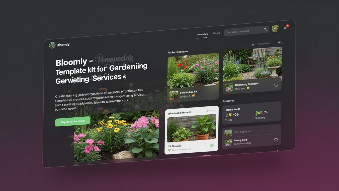 Preview of Bloomly - Template kit for Gardening Services