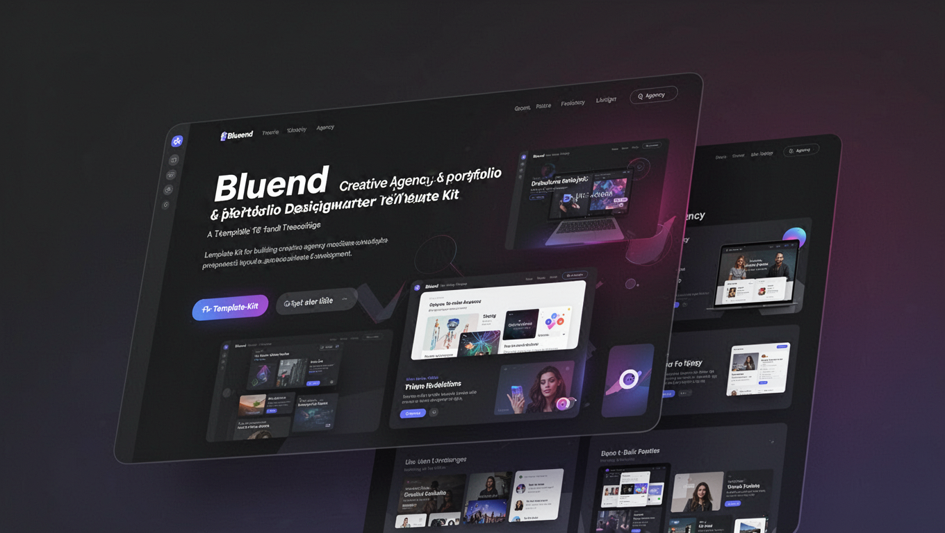 Preview of Bluend - Creative Agency & Portfolio DesignMaster Template Kit