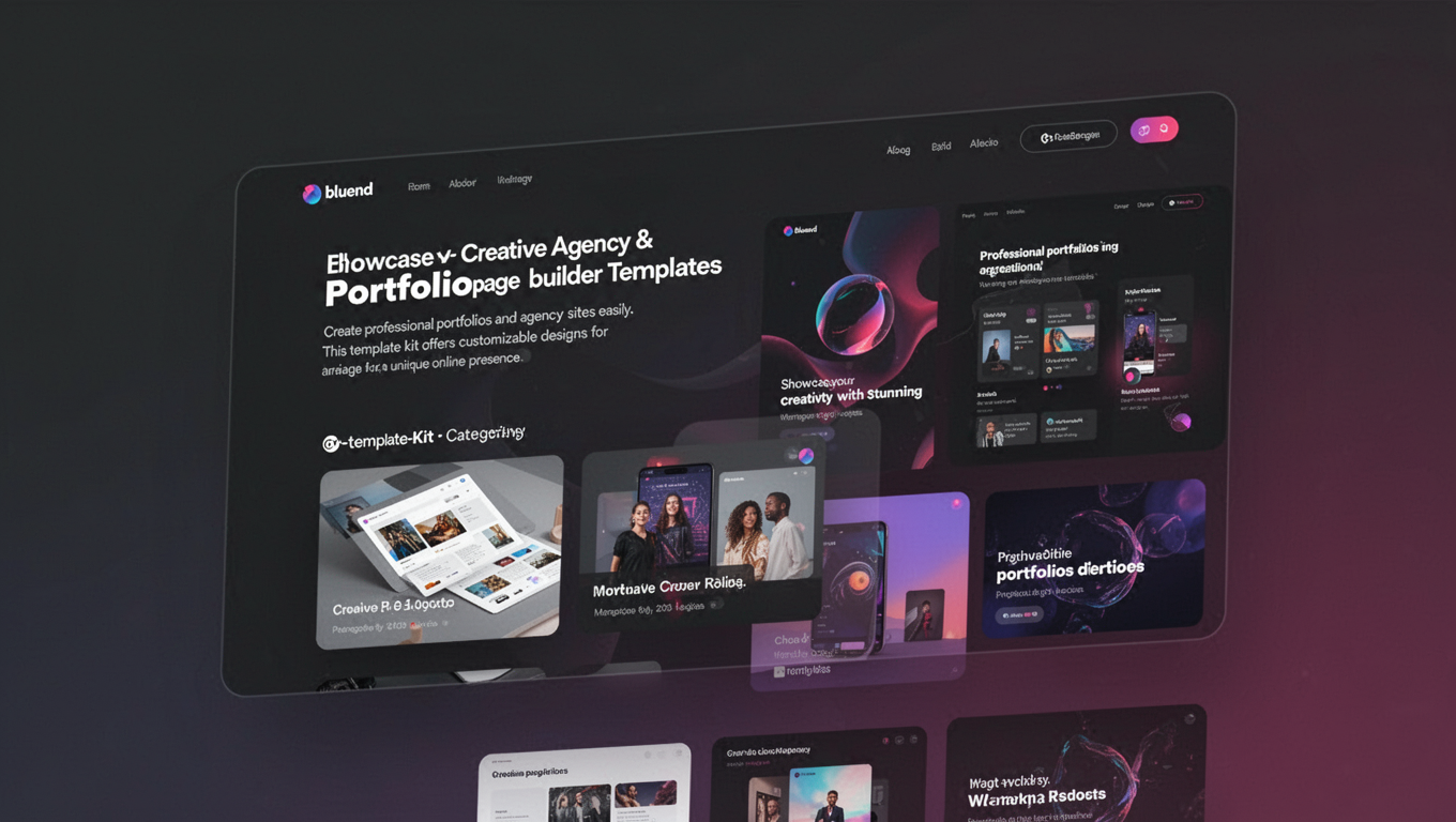 Preview of Bluend - Creative Agency & Portfolio Elementor Template Kit