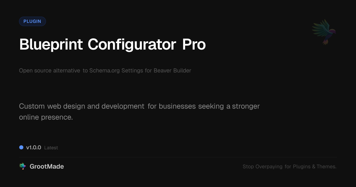Preview of Blueprint Configurator Pro