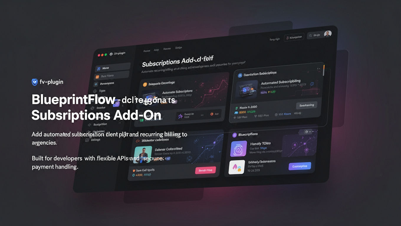 Preview of BlueprintFlow - Subscriptions Add-On