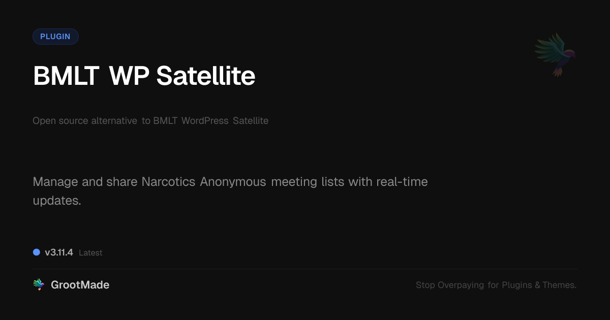 Preview of BMLT WP Satellite
