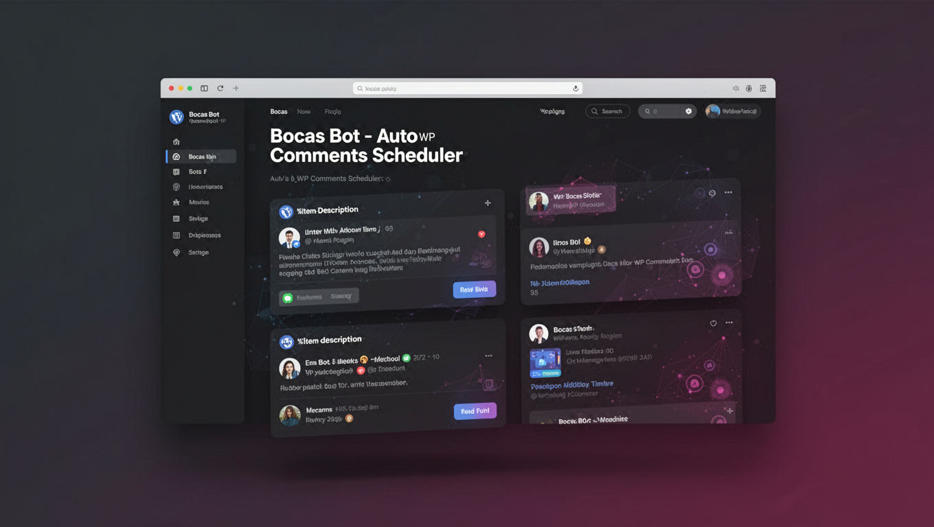 Preview of Bocas Bot - Auto WP Comments Scheduler