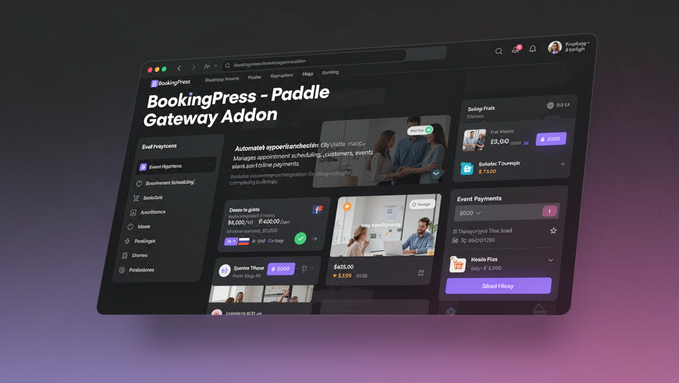 Preview of BookingPress - Paddle Payment Gateway Addon