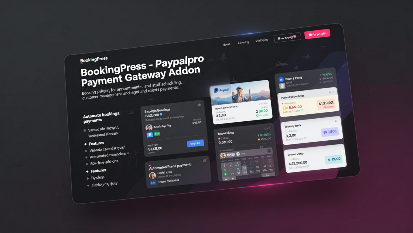 Preview of BookingPress - Paypalpro Payment Gateway Addon