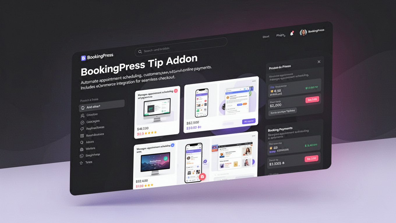 Preview of BookingPress Tip Addon