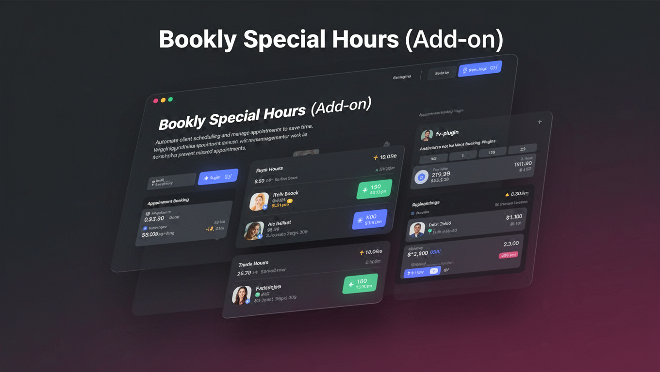 Preview of Bookly Special Hours (Add-on)